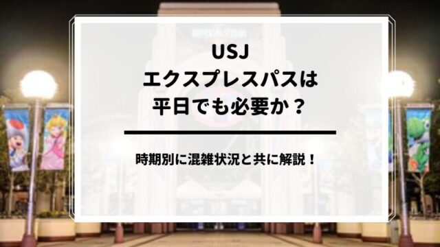 USJエクスプレスパス必要か　平日