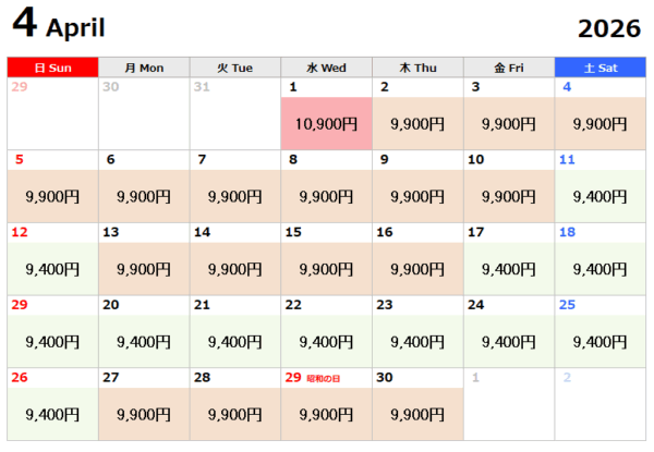 USJ料金2026年4月